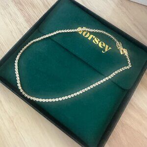 Dorsey NEW SIZE James Bezel 3mm Gold Rivere Necklace - 16.5 inches